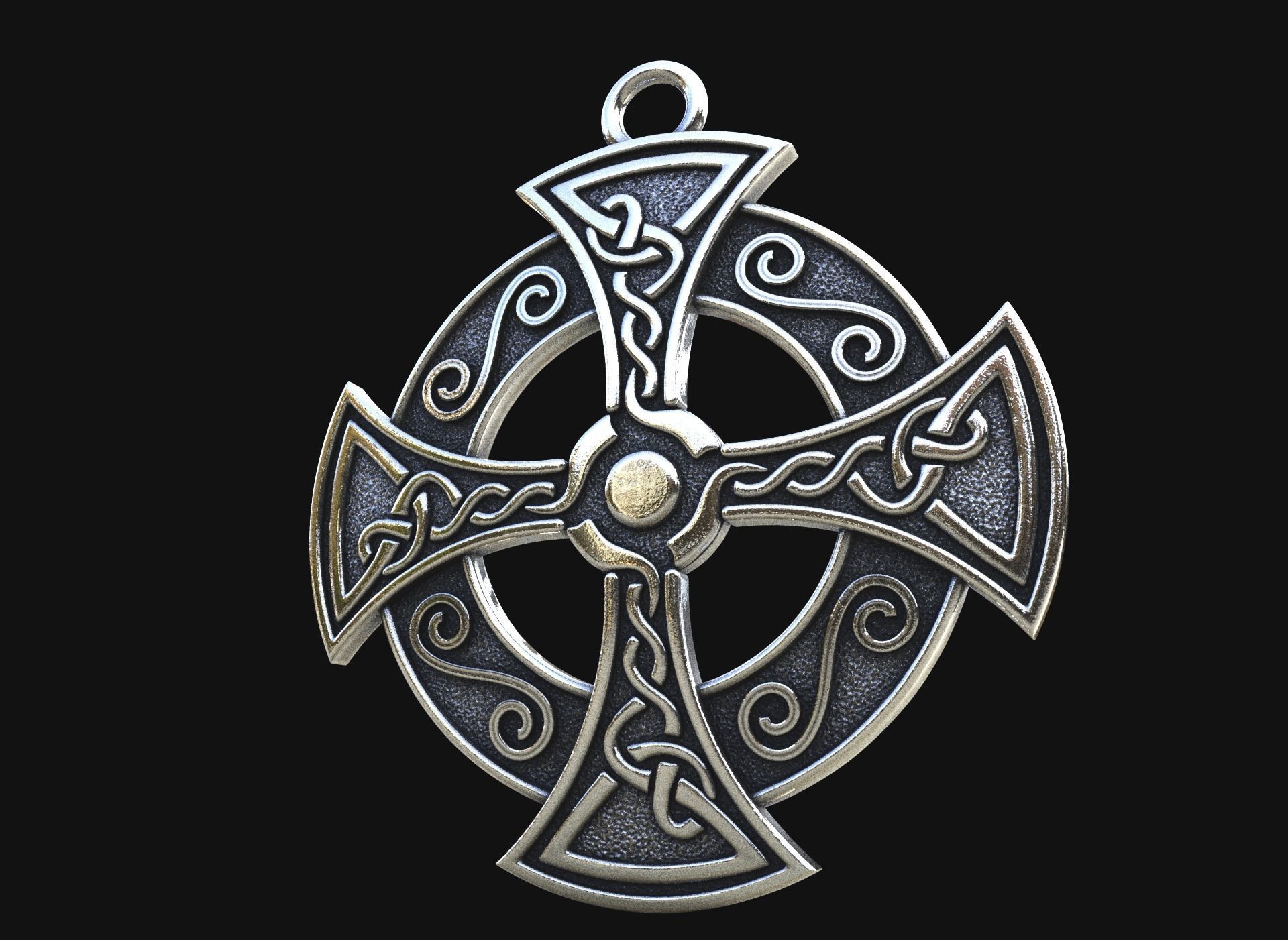 celtique traverser irlandais irlande écosse bijoux pendentifs celte pendentif collier religiou objet lutin gothique ornement viking barbare 3D print model - Mito3D