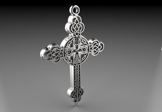 de la cruz celta joyería el celtic medieval viking llavero colgante nudo colgantes 3d print model - Mito3D