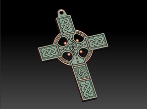 celtique traverser pendentif religion bijoux pendentifs 3d print model - Mito3D
