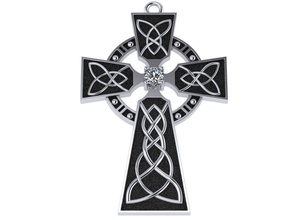 celtic cross jewelry shining sacred traditional retro pendant religion classic case goldsmith cad milling cnc print version pendants 3d print model - Mito3D