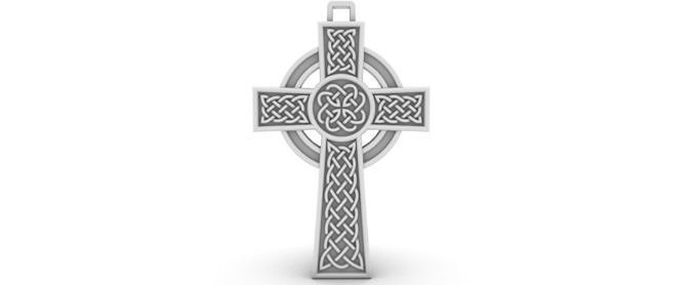 celtique traverser cruz celta vikin viking arabesque catholique jésus christ nœud no triskel triquette triqueta art symbole religiou bijoux pendentifs 3d print model - Mito3D