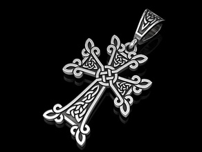 croix celtique 3 bijoux d'impression 3dprinted imprimable de la conception joyau printabl l'impression or le prototypage d'argent religieux l'église chrétienne bible pendentif pendentifs 3d print model - Mito3D