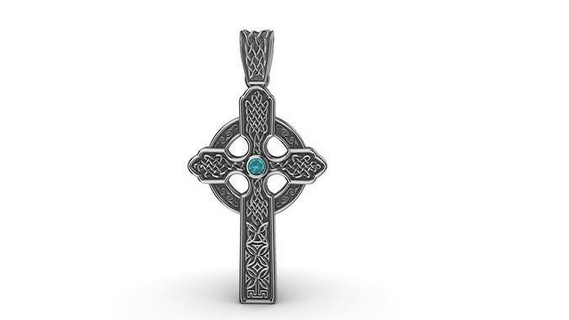 celtic cross cruz celta vikin viking arabesque arabesco catholic catolico jesus christ knot triskel triquette triqueta art symbol religiou object jewelry pendants 3d print model - Mito3D