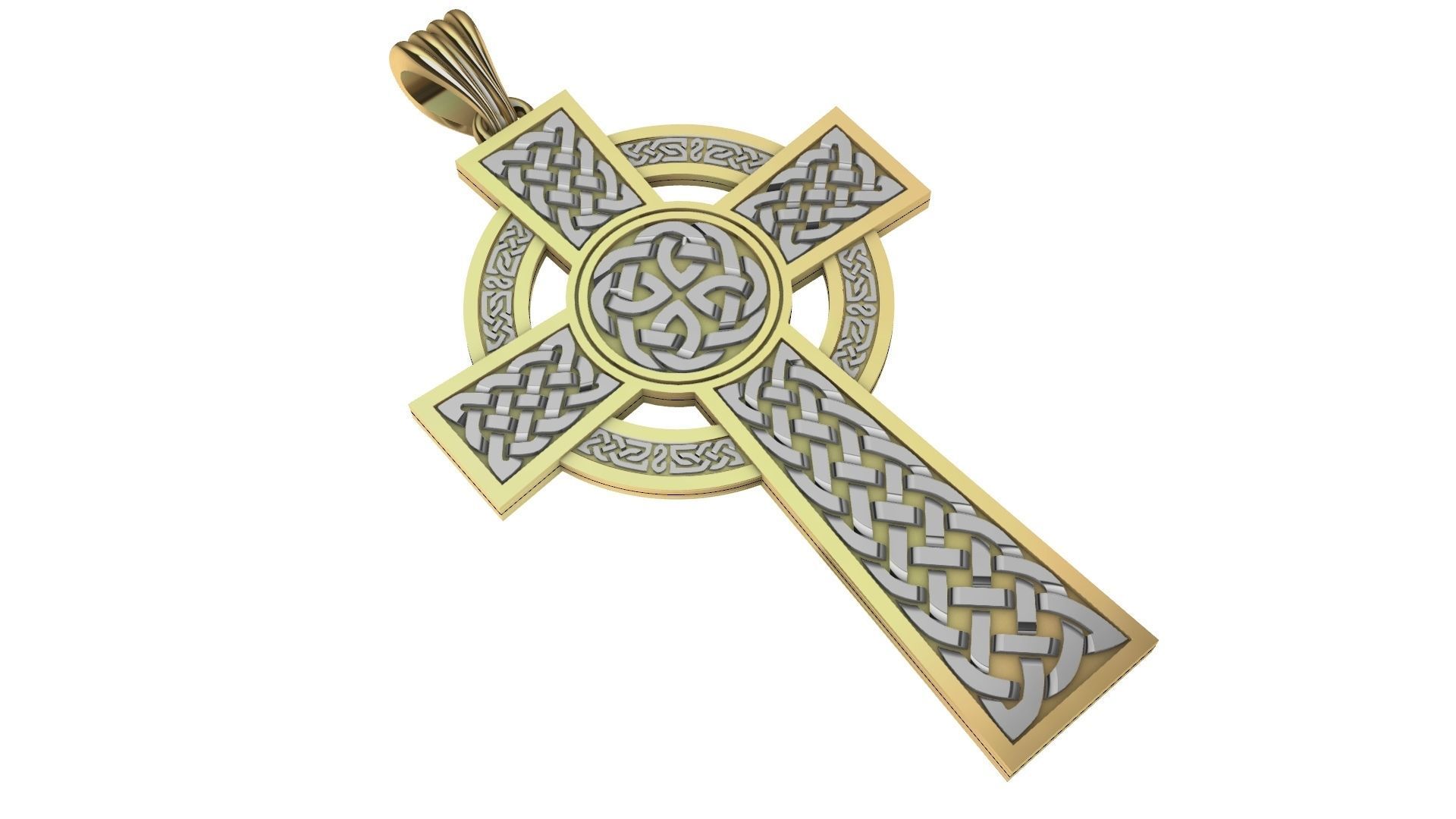 celtic cross pendant printing printabl fashion golden jewel design jewelry pendants 3D print model - Mito3D