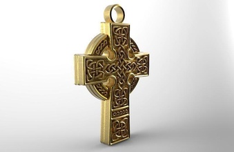 celtic cross pendant 4 knot medieval viking jewelry art fashion jewel pendants 3d print model - Mito3D