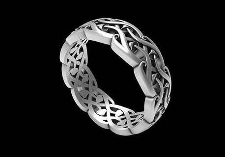 celtic eternity band mushroom silver jewel printable pendants pendant jewelry rings jewellery gold design viking fashion symbol 3d print model - Mito3D