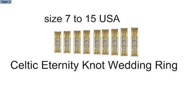 Kelt sonsuzluk düğüm düğün yüzük 3d model celticring İrlandalı yüzüğü erkek insan alyansları alyans çelik romantik değerli evlilik lüks parlıyor altın takı yüzükler 3d print model - Mito3D