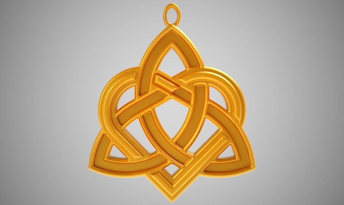 celtic collana cuore gioielli trinità il croce astratto art di sfondo complesso cult design nodo mito ornamento stella antichi cultura amore legato e tribali san valentino ciondoli 3D print model - Mito3D