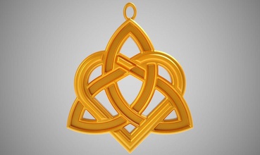 celtic heart necklace jewelry trinity cross abstract art background complex cult design knot myth ornament star ancient culture love tied tribal valentine pendants 3d print model - Mito3D