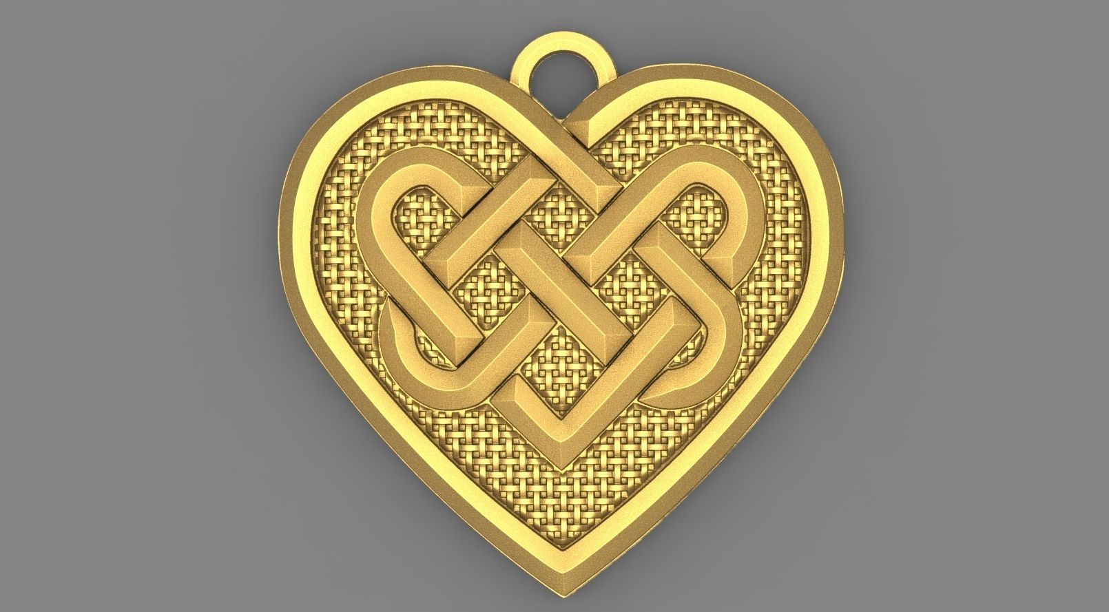 celtic heart pendant 1 irish keychain love valentine jewelry print fashion art knot pendants 3D print model - Mito3D