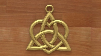 celtic heart pendant 2 art fashion print jewelry valentine love keychain pendants 3d print model - Mito3D