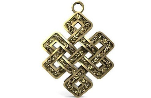 céltico nó pingente joalheria jóia medieval arte colar prata pingentes 3d print model - Mito3D