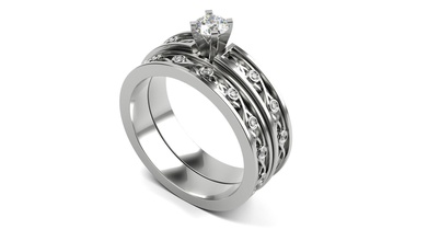 celtic knot wedding set Schmuck Hochzeit engagement ring Knoten Ringe 3d print model - Mito3D