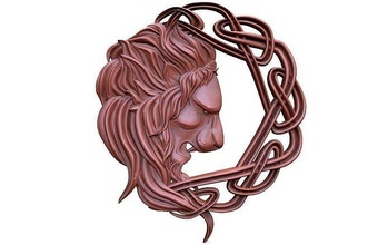 celtic lion cnc art artcam aspire relief wood deco signs logos 3d print model - Mito3D