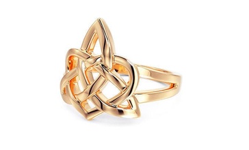 keltisch patern gold ring druckbar diamant hochzeit cad mode schmuck silber engagement knoten ringe dreieinigkeit triquetra triskel valknut brutal 3d print model - Mito3D