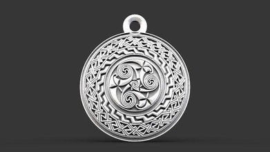 celtic pendant 2 keychain keyring medieval viking jewelry symbol pendants 3d print model - Mito3D