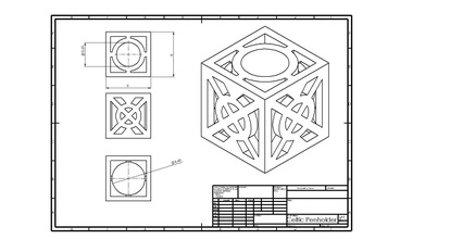 1 celtic kalemlik ev kalem tutucu 3dprinting çalışma sanat aksesuarlar 3d print model - Mito3D