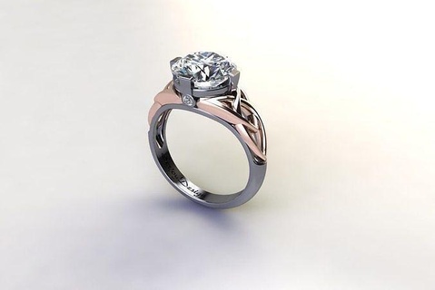 keltisch Ring Schmuck Gold Silber druckbar Diamant Hochzeit Sterling Mode brillant Engagement Schönheit Saphir Solitär Ringe 3d print model - Mito3D