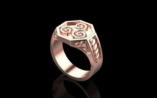 celtique bague pendentif bracelet boucle d'oreille or Rose argent imprimable bling bijoux luxe gemme brillant diamant mode sterling beauté engagement anneaux 3d print model - Mito3D