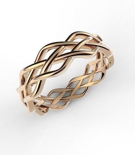 céltico anel Patten ouro 3d modelo simbol presente joalheria argolas 3d print model - Mito3D