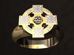 celtique de l'anneau bijoux l'antiquité passé isolé chance religiou objet les anneaux 3d print model - Mito3D