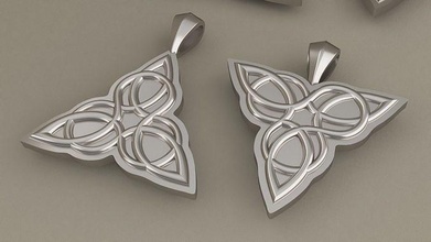celtico simbolo pendente celta gioielleria argento ciondoli stampabile religiou oggetto geometrico forma 3d print model - Mito3D