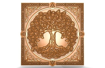celtico albero of vita cnc arte sollievo bas nodo scolpito natura deco segni loghi 3d print model - Mito3D