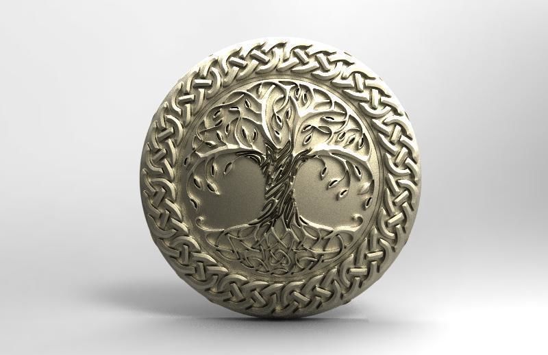 celtic tree life pendant art jewelry jewel pendants 3D print model - Mito3D