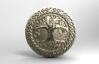 celtic tree life pendant art jewelry jewel pendants 3d print model - Mito3D