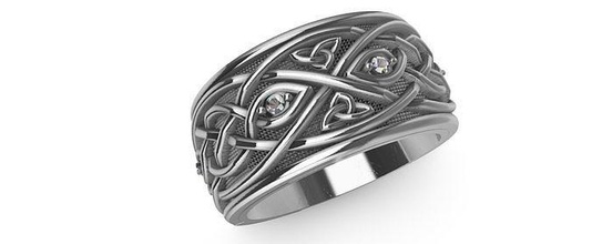 céltico triqueta anillo triskel trinidad celta oscuro yoga espíritu chakra nudo místico exotérico religión fácil budismo joyería joya anillos 3d print model - Mito3D