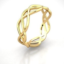 celtique mariage anneaux tailles 5 13 or bijoux luxe bijou 3d print model - Mito3D