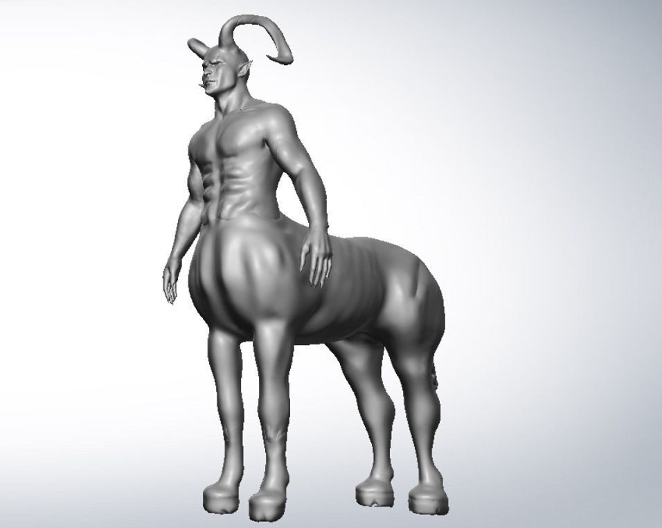 centauro capra mitico creatura cavallo uomo fantastico corpo 3d arte sculture 3D print model - Mito3D