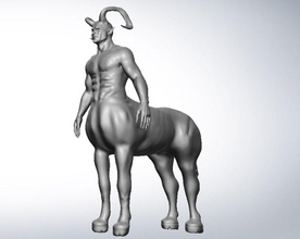 centaur goat mythical creature horse man fantastic body 3d art sculptures 3d print model - Mito3D