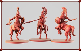 centaur three figurines of roman soldiers myth horse mythology beast magical legend minotaur boardgame oplita greek tabletop miniature 32mm 28mm games board toys 3d print model - Mito3D