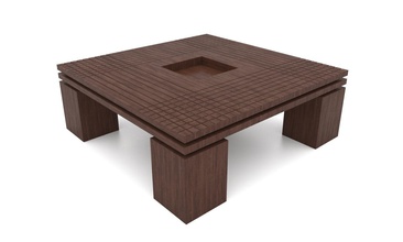 center coffee table 01 centertable coffeetable wooden architecture detailed furniture interior scenes interiors wood house 3d print model - Mito3D