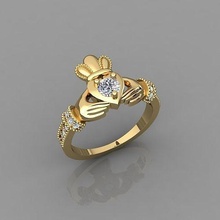 Center Hand Ring 3d Modell Juwel Hochzeit Engagement Schmuck Diamant druckbar Gold Mode Sterling Anhänger Halskette Schönheit Ringe 3d print model - Mito3D