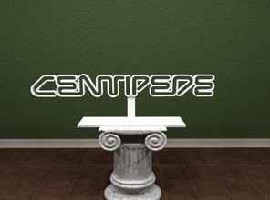 centipede logo art standing sign classic computer games arcade signs logos 3d print model - Mito3D