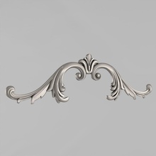 central decor cartouche fronton cornce corbel decoration arm wall element interior center elements pediment architecture ornament architectural details cnc house 3d print model - Mito3D