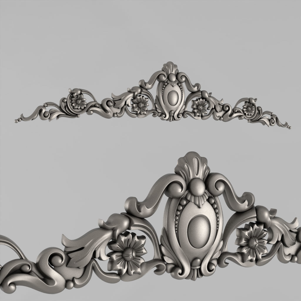 central decor house carved medallions rosettes classical traditional decoration moulding corbel wall architectural ornament cornce fronton cartouche decorate details cnc elements 3D print model - Mito3D