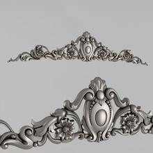 central decor house carved medallions rosettes classical traditional decoration moulding corbel wall architectural ornament cornce fronton cartouche decorate details cnc elements 3d print model - Mito3D