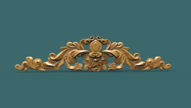 central decorative element art ornament decor corbel architectural decoration conce cartouche fronton wall details carved rosettes classical traditional decorate cnc other 3d print model - Mito3D