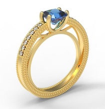 central anillo joyería joya oro platino brillante Moda plata imprimible diamante prototipos precioso accesorio amor Boda compromiso enamorado 3d print model - Mito3D