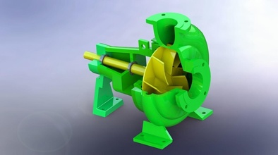 centrifuga pompa 3 kw passo lavori solidi 3d stampa tecnologia costruzione stampabile scienza ingegneria 3d print model - Mito3D