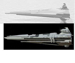 centurion-class battlecruiser star starwars starship vehicle military spaceship games toys board 3d print model - Mito3D