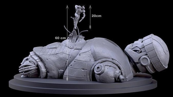 centurione ghiottone incluso meraviglia supereroe xmen Stampa azione logan collezione mutante sculture dc eroe piedistallo Giochi giocattoli 3d print model - Mito3D