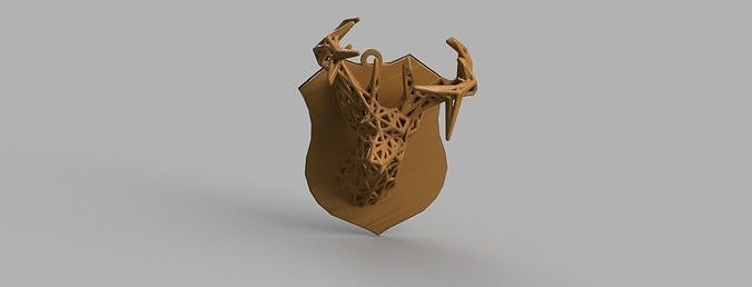 hirsch voronoi wandgemälde tableau chasse tier haus dekor 3D print model - Mito3D
