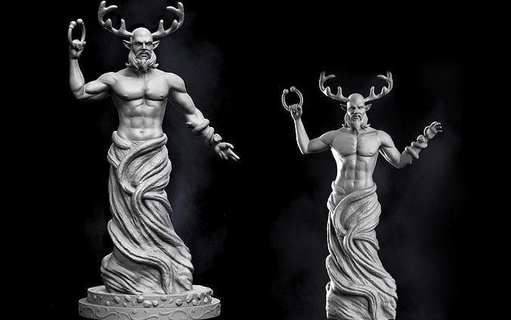 cernunnos antik heykel wicca cadılık büyücü pagan boynuzlu tanrı kutsal erkek kelt mitolojisi ritüel beltane orman hekate ilahi sanat doğa tanrısı heykeller baphomet 3d print model - Mito3D