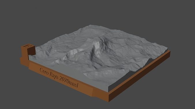 zero raya montagna paesaggio vulcano terreno ambiente natura fotogrammetria elevazione dem scienza 3D print model - Mito3D