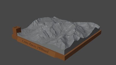 cerro anexo mountain landscape volcano terrain environment nature photogrammetry elevation dem science 3d print model - Mito3D