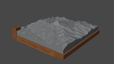 cerro chorolque montanha panorama vulcão terreno Ambiente natureza fotogrametria elevação dem Ciência 3d print model - Mito3D